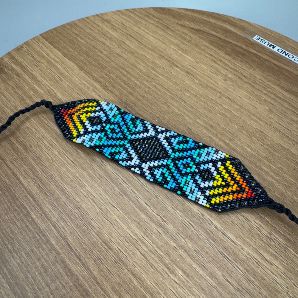 Unbranded Seed Bead Woven Loom Bracelet OS Multicolor Boho Southwestern Tribal